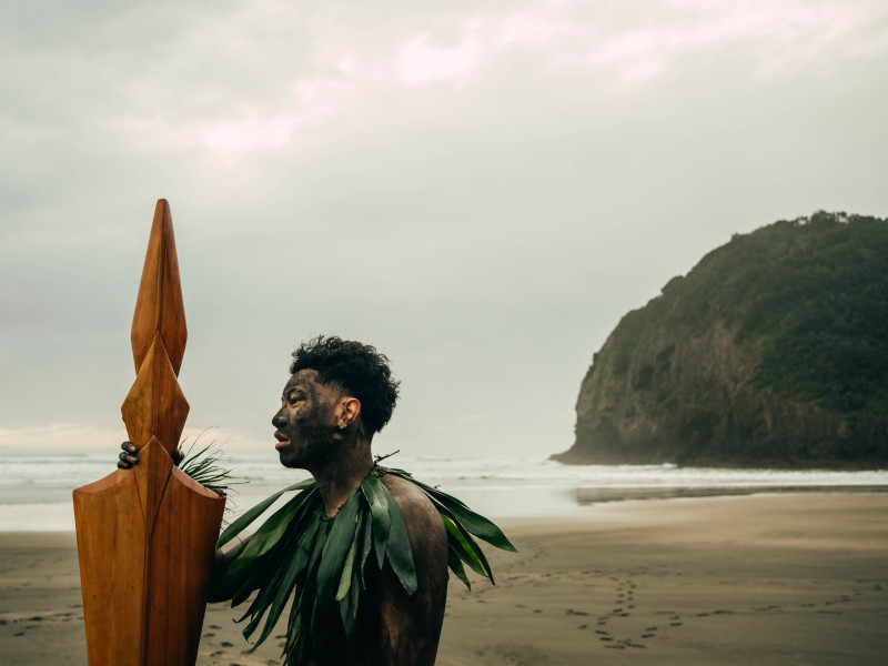 Niue teen in traditional attire