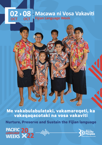 Fijian template poster blue web